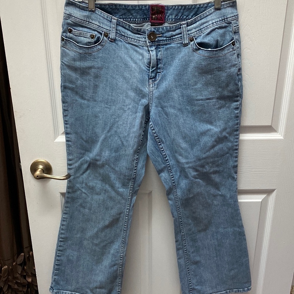 Z womens Torrid casual solid blue plus size jeans 18 short